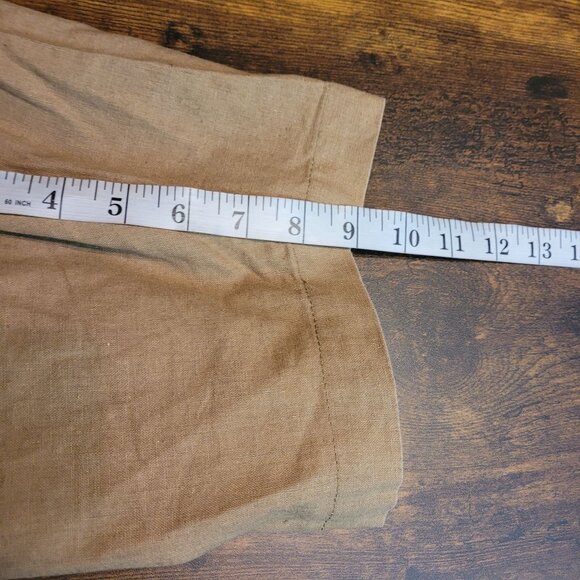 Soul Flower Hemp Blend Cargo Shorts M High Rise Tan Nature Outdoor Gorpcore - Picture 8 of 10